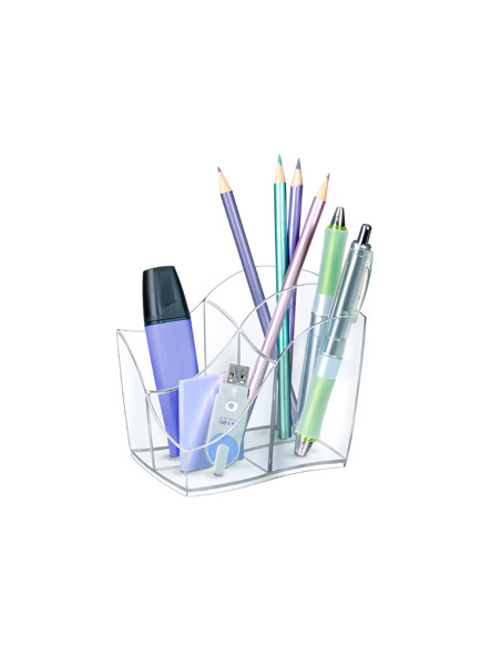 Organizador sobremesa cep gama ellypse plastico transparente 118x89x98 mm