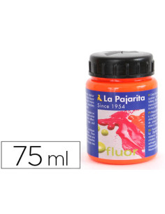 Pintura acrilica la pajarita f-02 naranja fluorescente 75ml