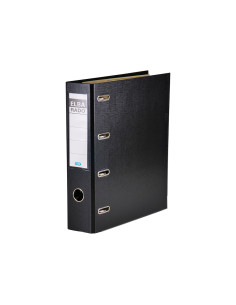 Archivador de palanca elba carton forrado din a4 negro lomo de 75 mm rado con doble mecanismo 2