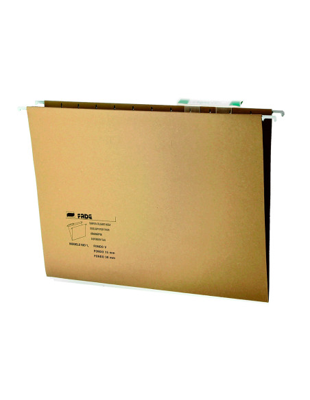 Carpeta colgante fade din a4 visor superior kraft eco