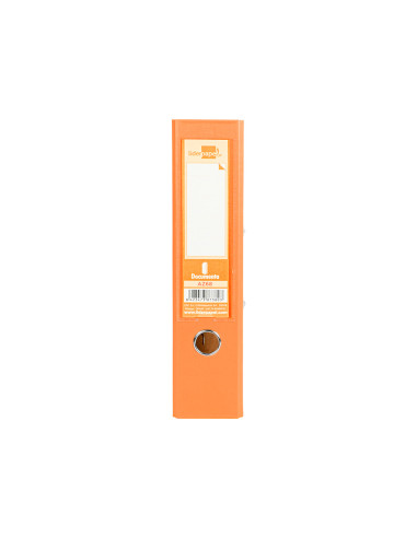 Archivador de palanca liderpapel a4 documenta forrado pvc con rado lomo 75mmnaranja compresor metalico