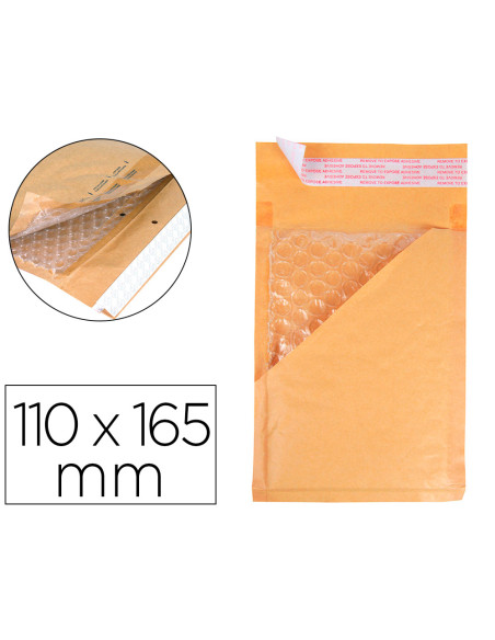 Sobre burbujas crema q-connect a/000 110 x 165 mm caja de 100