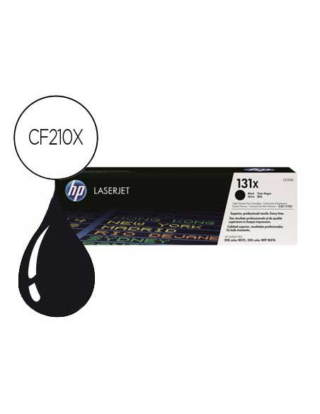 Toner hp 131x laserjet pro 200/ m251 cf210x negro 2400 pag