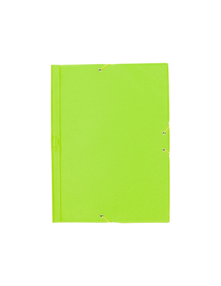 Carpeta liderpapel gomas plastico folio solapas color verde pistacho