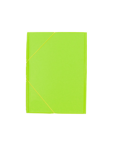 Carpeta liderpapel gomas plastico folio solapas color verde pistacho