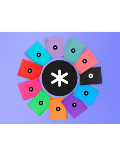 Cuaderno espiral a4 micro antartik tapa forrada 120h 90 gr horizontal 5 bandas 4 taladros colores surtidos 2