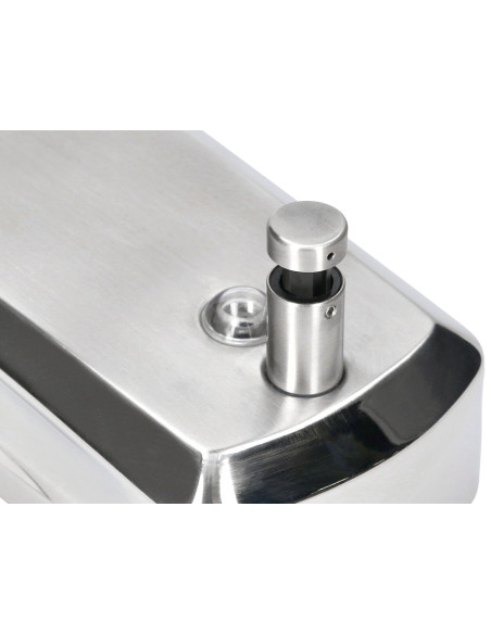 Dispensador manual q-connect de jabon 800 ml acero inoxidable 115x56x179mm