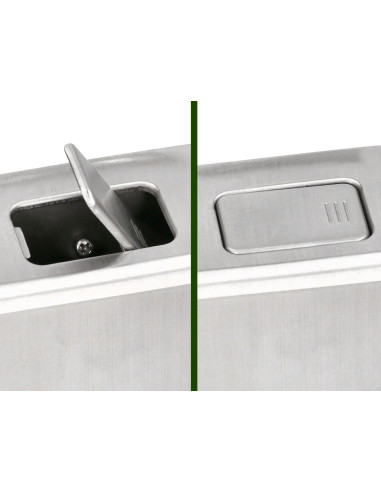 Dispensador manual q-connect de jabon 800 ml acero inoxidable 115x56x179mm