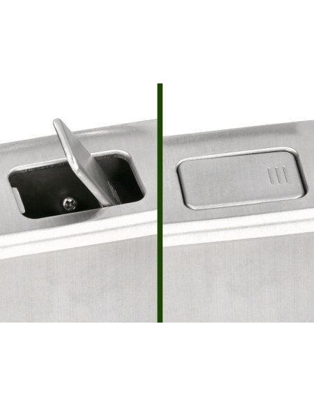 Dispensador manual q-connect de jabon 800 ml acero inoxidable 115x56x179mm