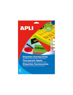 Etiqueta adhesiva apli 02879 210x297 mm para fotocopiadora laser caja con 20 hojas din a4 naranja 2
