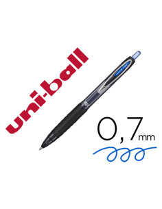 Boligrafo uni-ball signo 207e retractil 0,7 mm color azul
