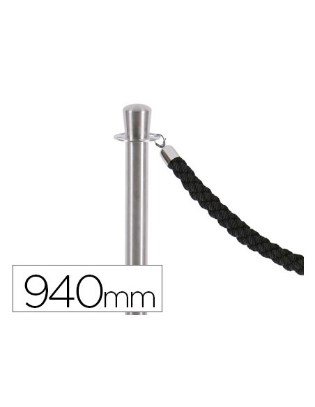 Poste separador cromado satinado altura 940 mm base 320 mm