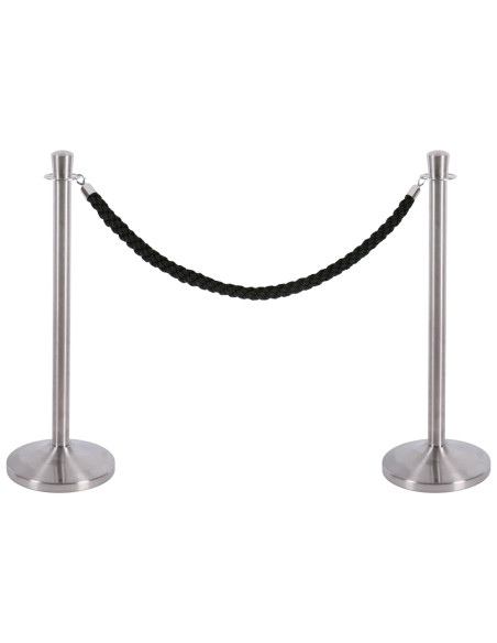 Poste separador cromado satinado altura 940 mm base 320 mm