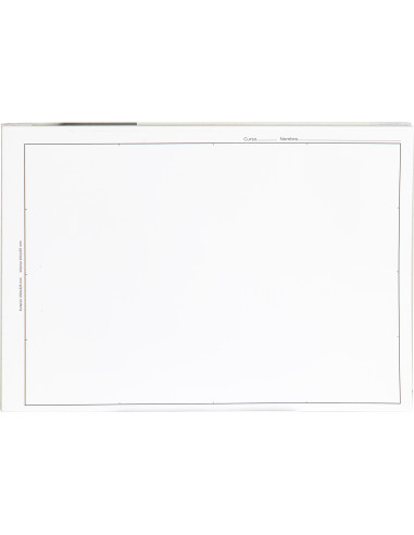 Bloc dibujo liderpapel lineal encolado 230x325mm 20 hojas 180 gr/m2 con recuadro