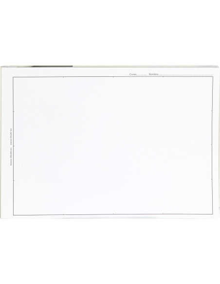 Bloc dibujo liderpapel lineal encolado 230x325mm 20 hojas 180 gr/m2 con recuadro