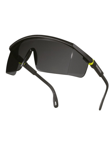 Gafas deltaplus de proteccion policarbonato monobloque ahumado color gris-amarilla uv400