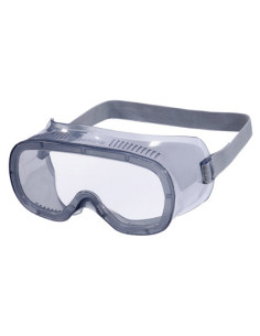 Gafas de proteccion deltaplus panoramicas montura flexible de pvc ventilacion directa talla ajustable color gris
