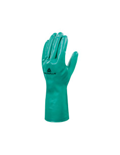 Guantes deltaplus tratado en nitrilo flocado de algodon especial para trabajos con liquidos quimicos talla 11 2