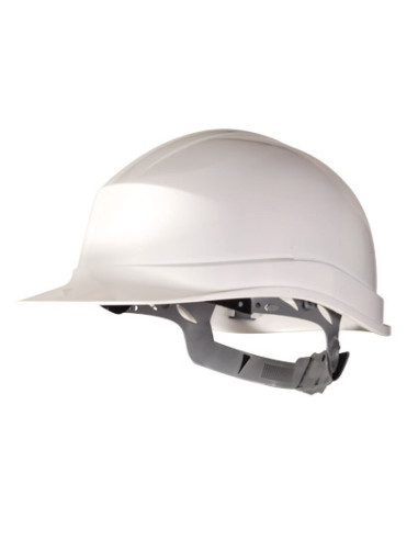 Casco de proteccion deltaplus polietileno especial para obra y trabajos electricos de baja tension color blanco