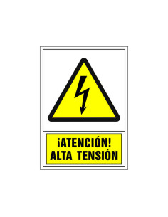 Pictograma syssa señal de advertencia atencion! alta tension en pvc 245x345 mm 2