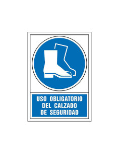 Pictograma syssa señal de obligacion uso obligatorio del calzado de seguridad en pvc 245x345 mm 2