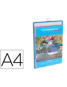 Funda para colgar djois din a4 anilla metalica formato vertical pack de 5 5 unidades color azul