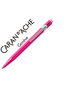 Boligrafo caran d'ache 849 fluo rosa punta media