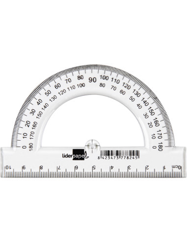 Semicirculo liderpapel 10 cm plastico