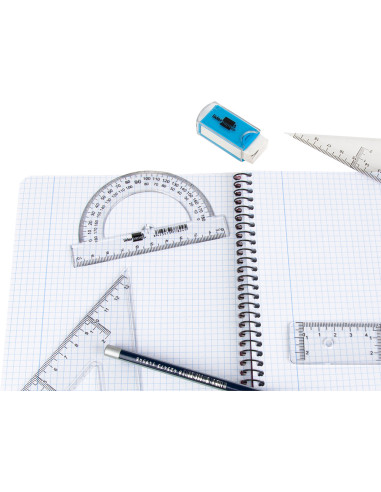 Semicirculo liderpapel 10 cm plastico