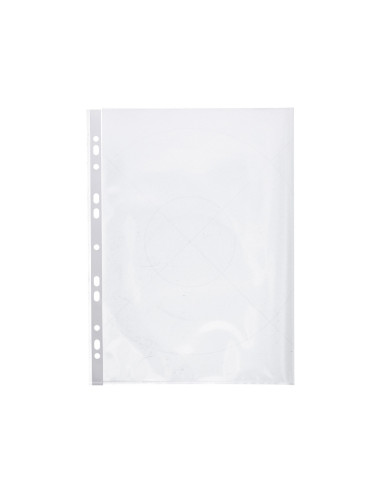 Funda multitaladro q-connect din a3 apaisada 80 micras cristal con apertura superior - bolsa de 10