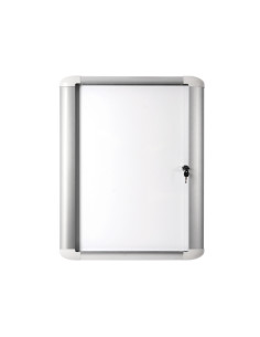 Vitrina de anuncio bi-office magnetica 816x995 mm para exterior con marco de aluminio y cerradura 2