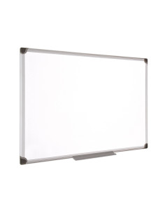 Pizarra blanca bi-office magnetica maya w ceramica vitrificada marco de aluminio 200 x 100 cm con bandeja para 2