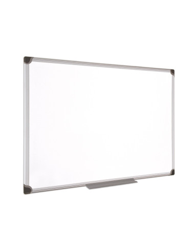 Pizarra blanca bi-office magnetica maya w ceramica vitrificada marco de aluminio 200 x 100 cm con bandeja para