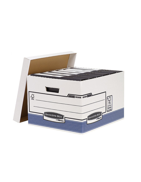 Cajon fellowes carton reciclado para almacenamiento de archivo capacidad 4 cajas de archivo tamaño din a4