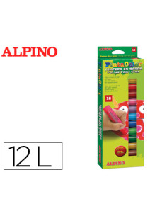 Tempera en barra alpino pintacolor caja de 12 colores surtidos
