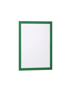 Marco porta anuncios durable magnetico din a4 dorso adhesivo removible color verde pack de 2 unidades 2