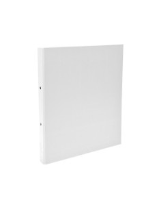 Carpeta de 2 anillas 30mm redondas exacompta din a4 carton forrado blanco 2