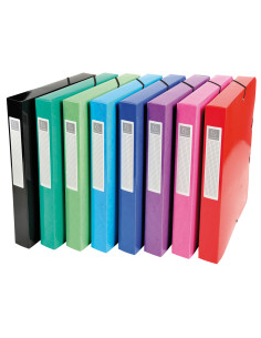 Carpeta proyectos carton compacto exacompta din a4 lomo 40 mm 600 g/m2 colores surtidos 2