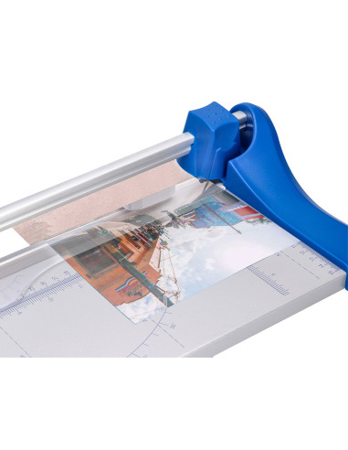 Cizalla q-connect metalica de rodillo de 32 cm con base de aluminio