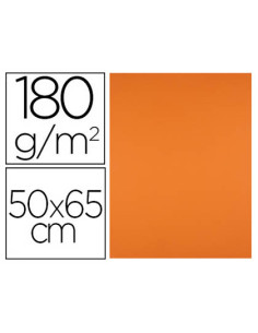 Cartulina liderpapel 50x65 cm 180g/m2 naranja paquete de 25 hojas