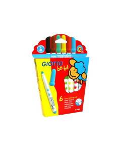 Rotulador giotto super bebe caja de 6 colores surtidos 2