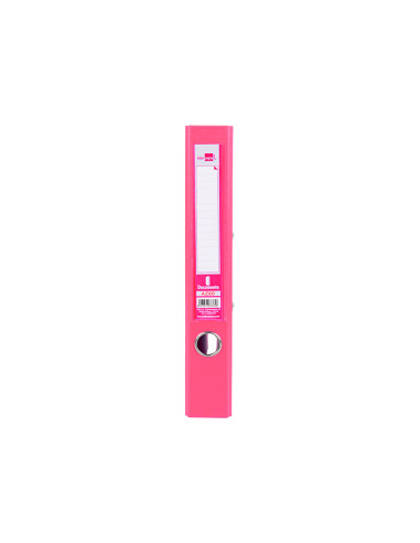 Archivador de palanca liderpapel a4 documenta forrado pvc con rado lomo 52 mm rosa compresor metalico