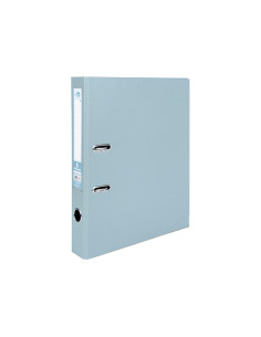 Archivador de palanca liderpapel folio documenta forrado pvc con rado lomo 52 mm gris compresor metalico 2