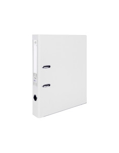 Archivador de palanca liderpapel folio documenta forrado pvc con rado lomo 52 mm blanco compresor metalico 2