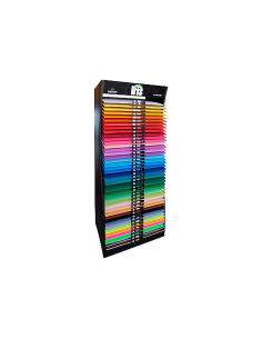 Expositor guarro metalico vacio 42 estantes para cartulina 185 gr 50x65 cm 75x57x200 cm 2