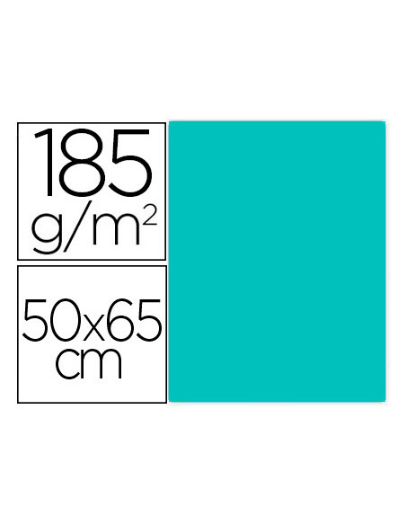 Cartulina guarro verde menta 50x65 cm 185 gr